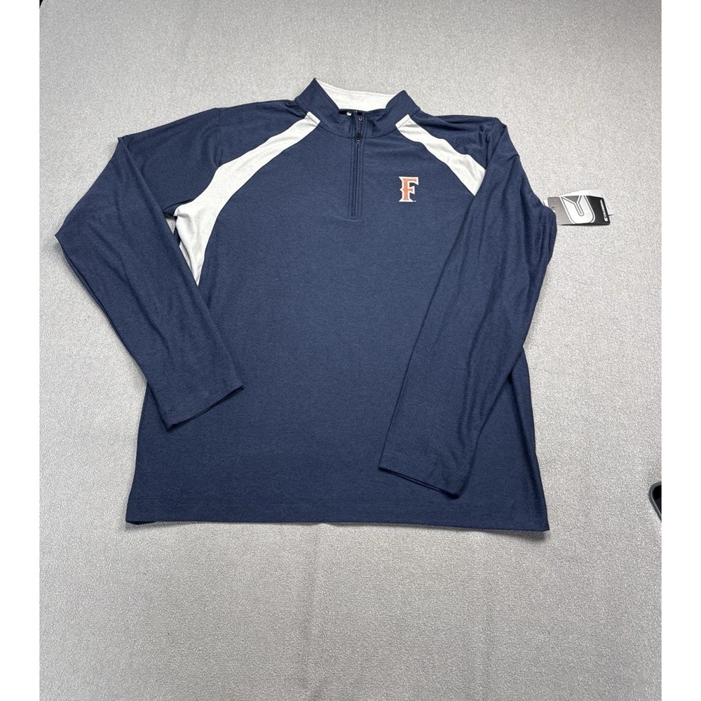 Colosseum Florida Gator 1/4 Zip Pullover Men's Medium Blue Performance Shirt NWT